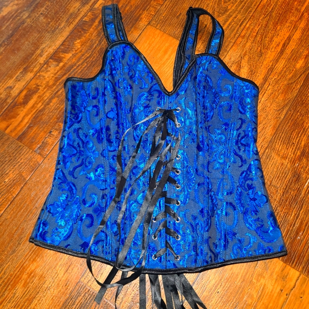 Sexy Blue Bone Corset